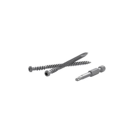 Fastenmaster Fastenmaster 5000252 TrapEase 2.5 in. Torx TTAP Star Head Zinc Carbon Steel Composite Deck Screws; Gravel Path - 75 Per Box 5000252